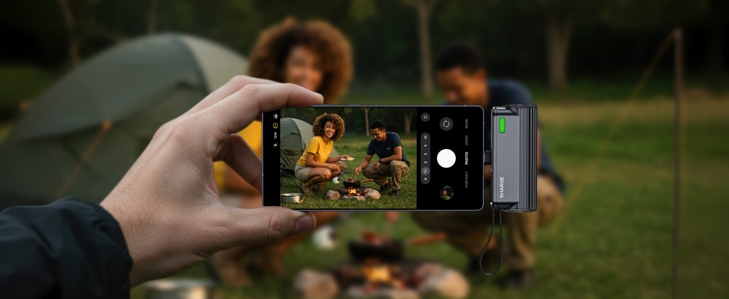 Power Bank SHARGE Flow Mini 2 22.5W: Компактний акумулятор з інтегрованим кабелем для iPhone та Galaxy, USB-C та Lightning