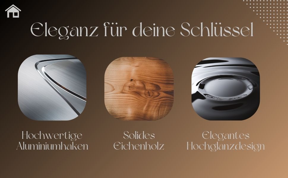 Сучасне ключниця Alakay з поличкою - блискуче дерев'яне ключниця чорного кольору для стильного зберігання ключів, підійде для дому чи офісу, практичне та елегантне