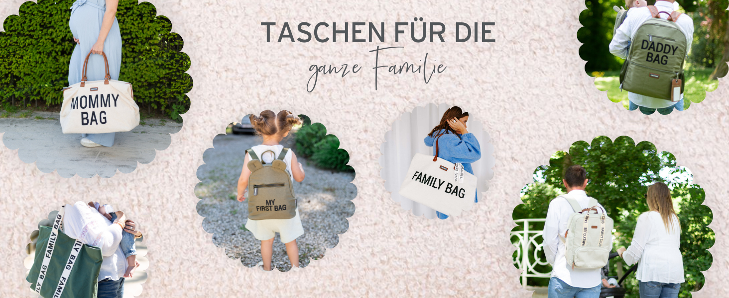 Дитяча сумка Childhome Family Bag для мами, велика дорожня/пеленальна, знімна косметичка, містка