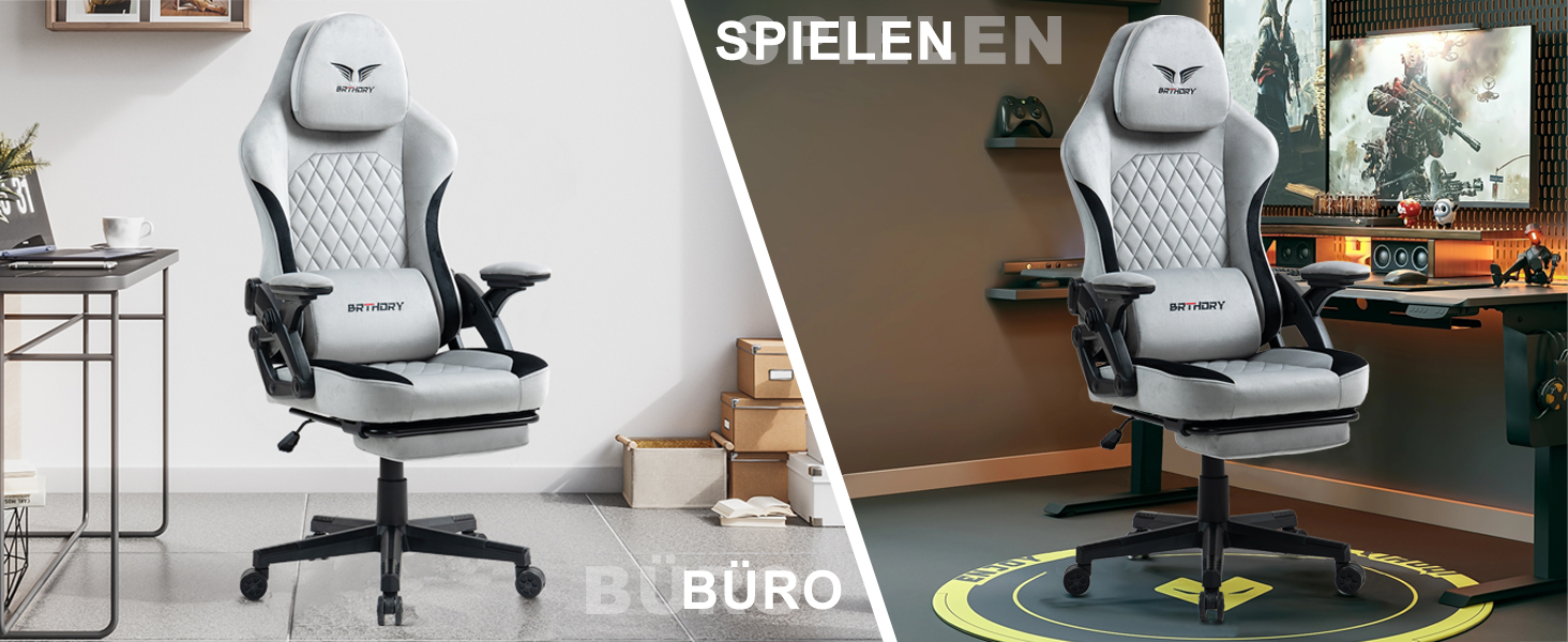 Геймерське крісло Racing Ergonomic з регульованою подушкою для голови та підставкою для ніг, тканинна оббивка, чорно-червоне