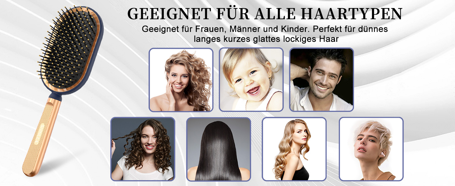 Щітка для волосся SHINLEA безшумна, розпушувач для чоловіків, жінок, дітей, для довгих мокрих та сухих волосся, розгладжуюча та розпушувальна, зменшує ковтання та пошкодження волосся