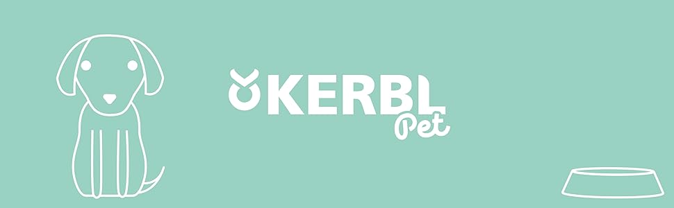 Kerbl Pet Feeder Bar with Bowls - Adjustable Height, 2 x 2800ml Capacity