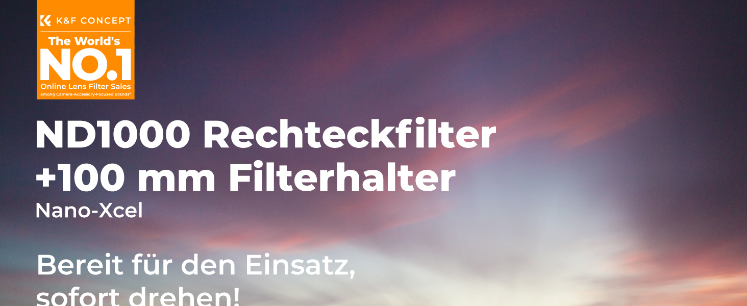 Набір фільтрів K&F Concept Nano-X: квадратний фільтр, ND1000, фільтр-утримувач, 8 адаптерних кілець
