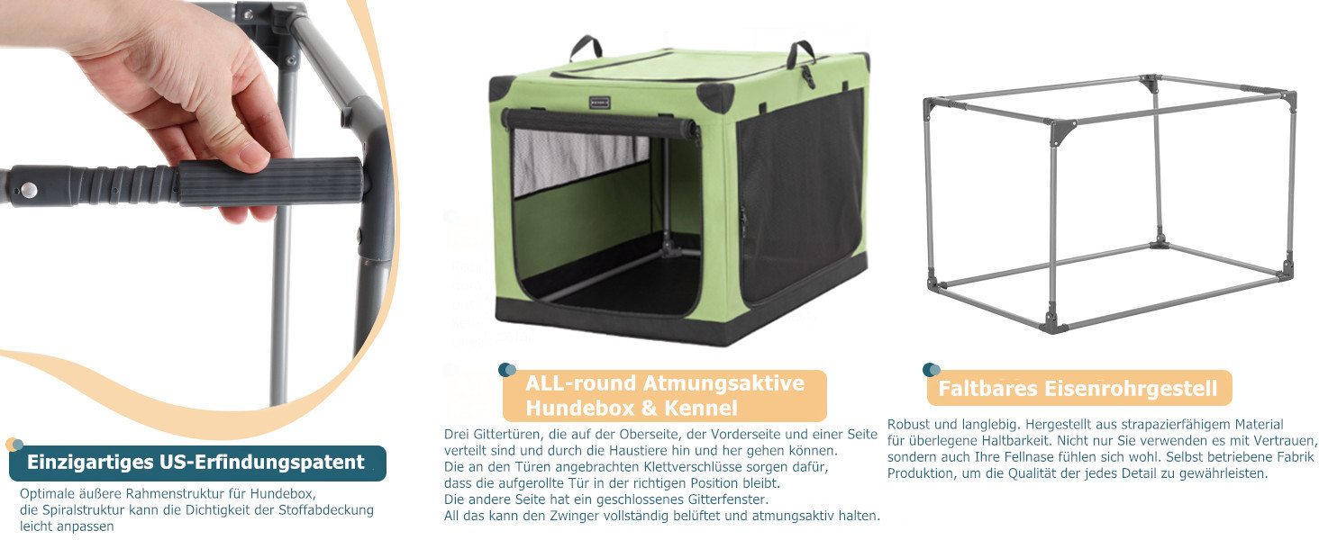 Транспортна переноска для собак та котів Petsfit, складана, для подорожей та авто, XS, зелена