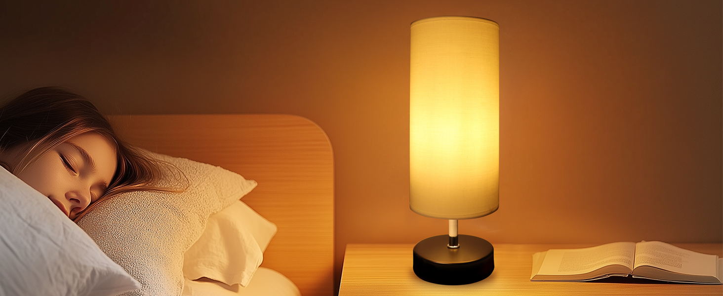 Настільна лампа 2 шт. з LED 6W, E27, 3 колірні температури, пам'ять, для спальні/вітальні