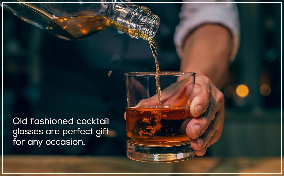 Склянки CRYSTALIA Premium Whiskey, набір 6 шт, 305 мл, без свинцю. Склянки для віскі, коктейлів, бурбону, скотчу, коньяку, ірландського віскі. Набір склянок для бару.