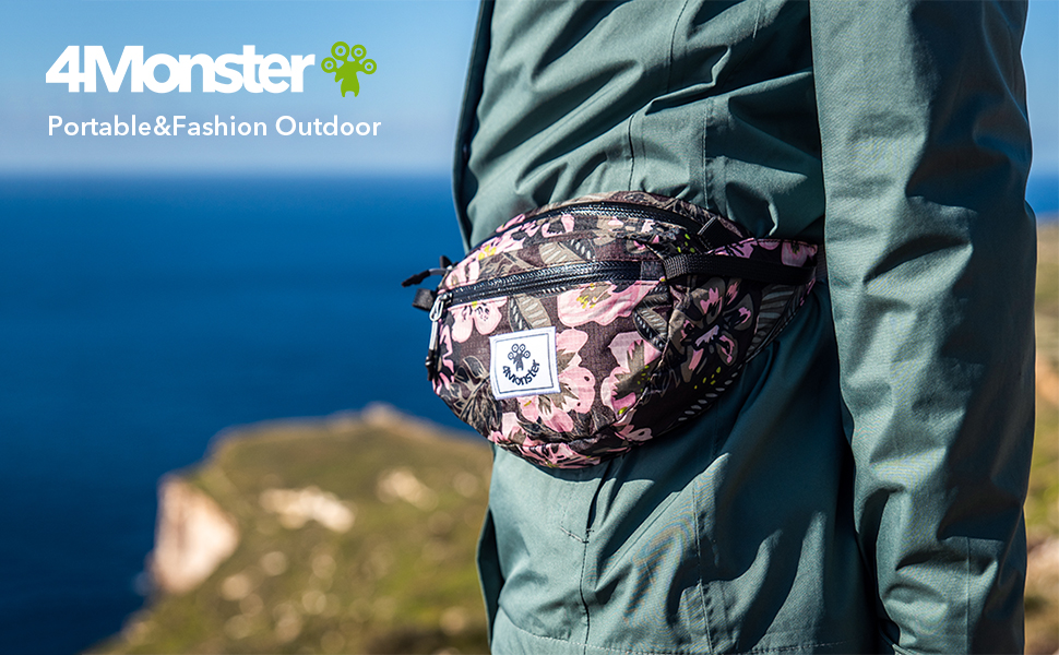 Чоловіча/Жіноча поясна сумка 2L 4Monster, водонепроникна, ультралегка, для туризму, подорожей, спорту, армійного стилю (Хакі)