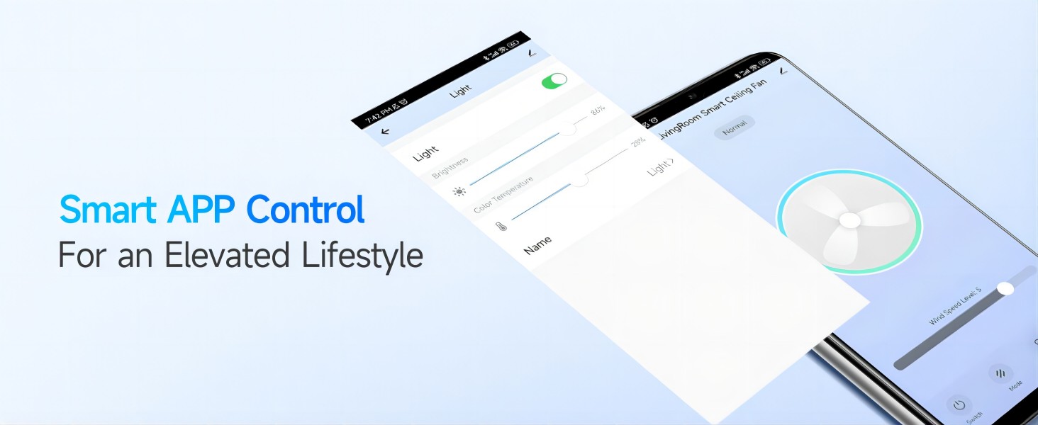 Стельовий вентилятор Taloya Smart з LED підсвіткою та пультом, 132 см, білий. Дистанційне керування, 6 швидкостей, димер 3000-6500K, таймер для вітальні та спальні