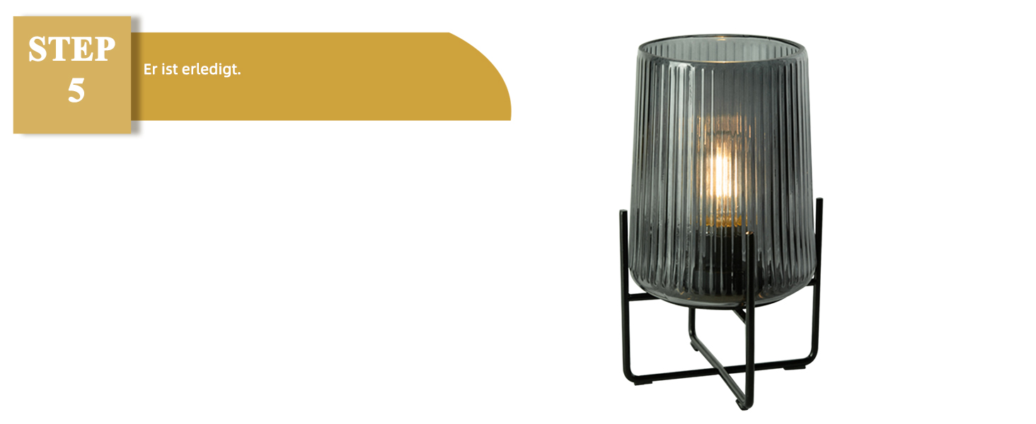 Бездротова настільна лампа з таймером, вінтажний дизайн, акумуляторна LED лампа для дому та вулиці, сірий колір, розмір L