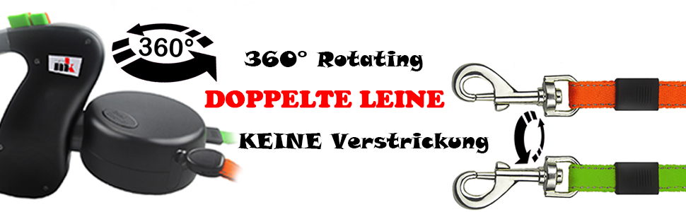 Автоматична собача леїнка Makife Dual Doggie - 3м, для маленьких та середніх собак, з пакетиками для вигулу (15 шт)