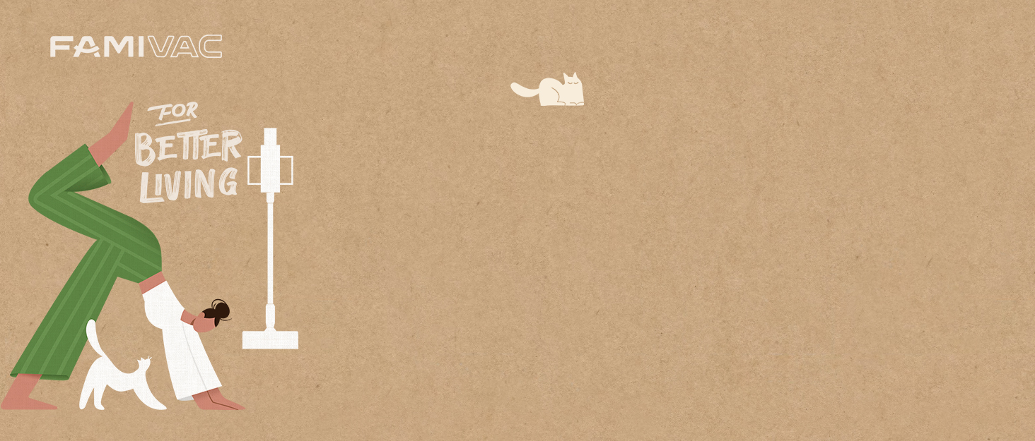Пилoсмок FAMIVAC FV2 з кабелем, 600Вт, 65КПа, безмішковий, з антинамотувальною щіткою для килимів, підлоги та шерсті тварин, 1.5л, золотий
