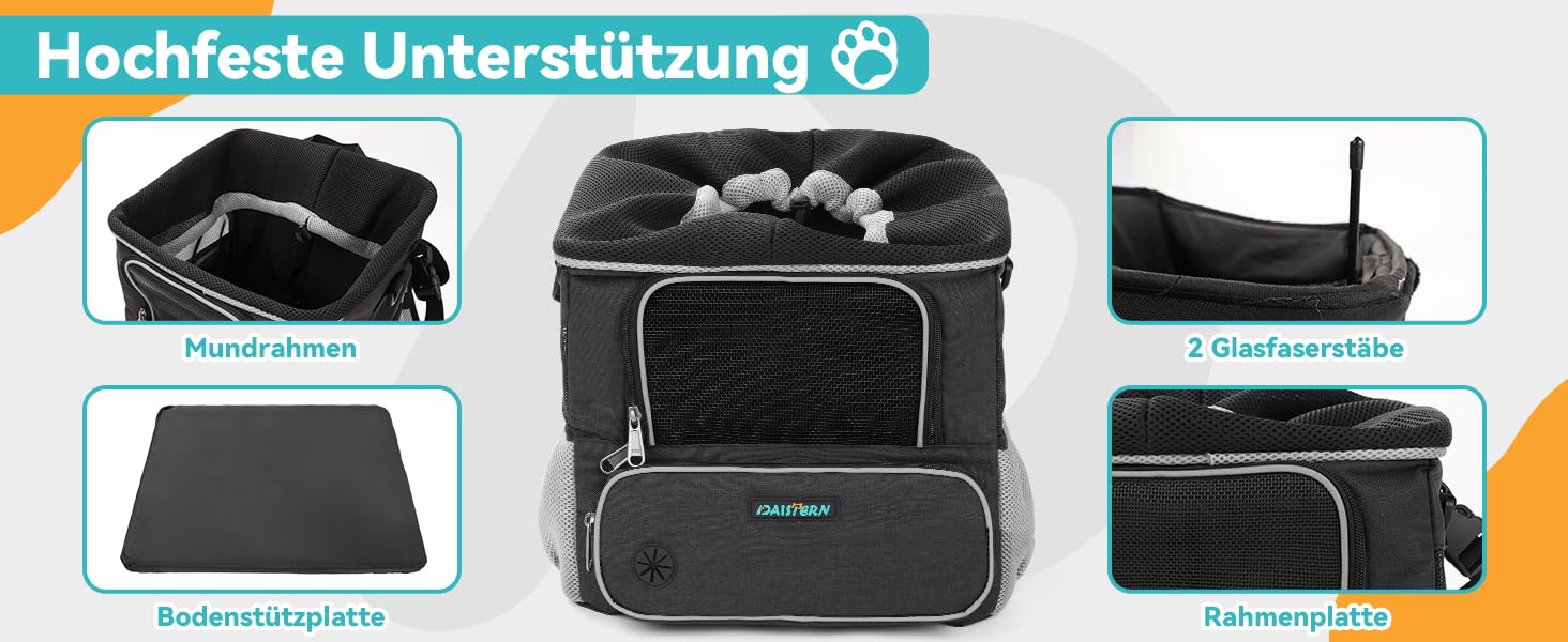 Корзина для собак на велосипед до 3 кг, універсальний кріплення Φ53 мм, сумка-рюкзак, автокрісло з дихаючою сіткою, водовідштовхувальне сидіння для маленьких собак