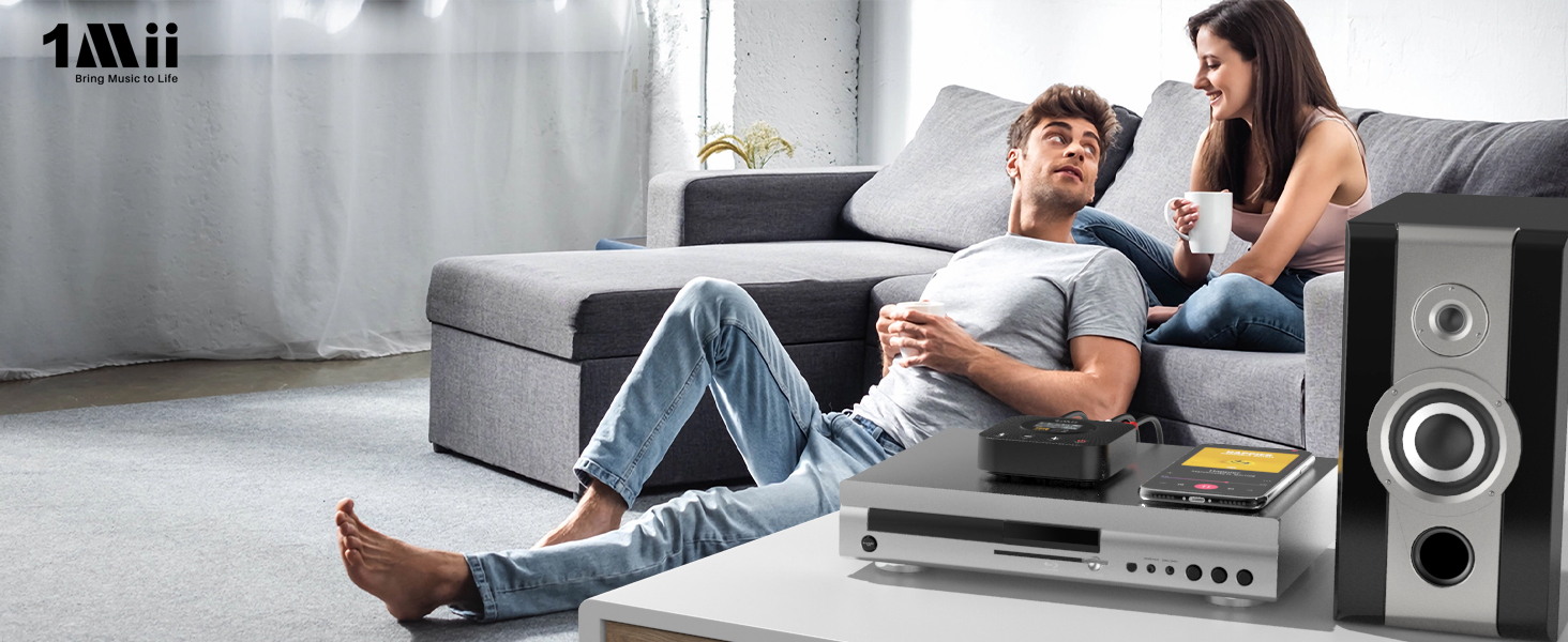 1Mii B06HD Bluetooth 5.1 Аудіоприймач: HiFi, aptX HD, Low Latency, 3.5mm/Cinch, 15 годин роботи