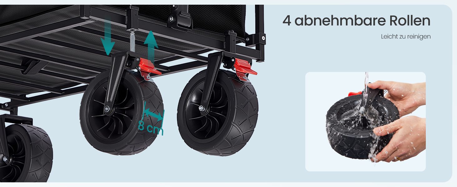 Візок садовий SONGMICS GFW909B01 (200 л, чорний) - складний, міцний, до 180 кг