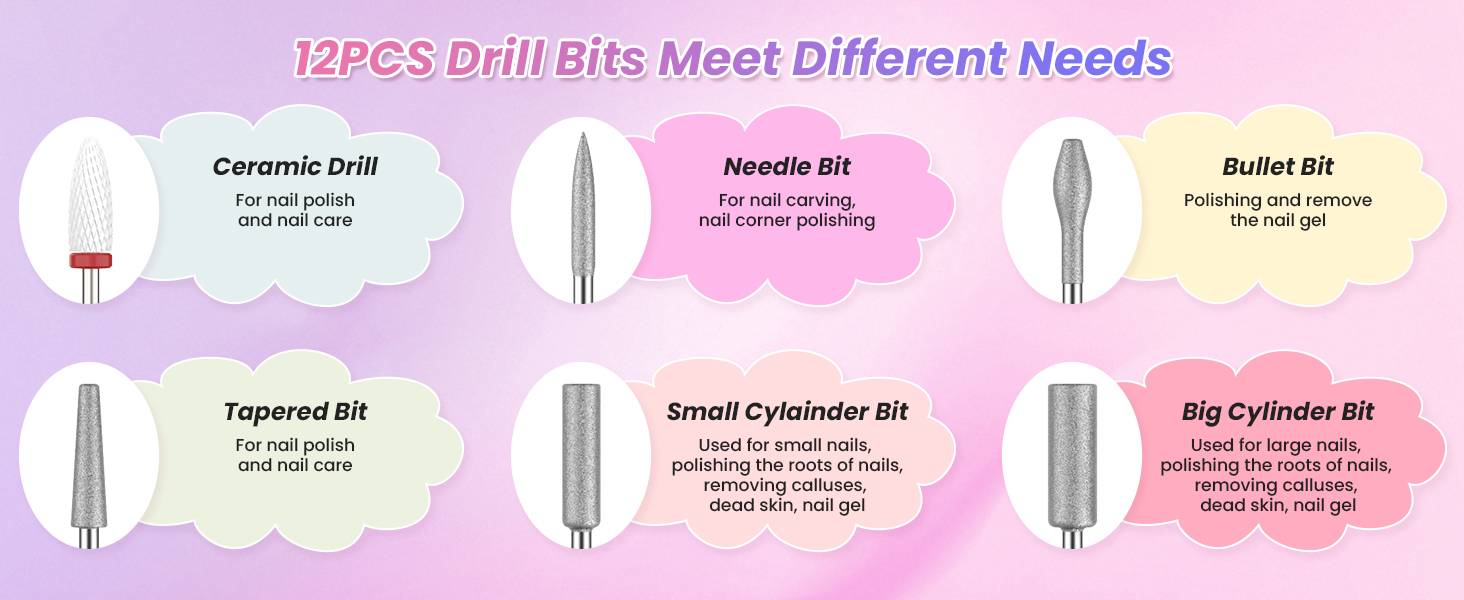 Бездротовий набір для манікюру Nagelfräser з мультифункціональною зарядкою, професійна електрична фрезер для гелевих нігтів, рожево-золотий