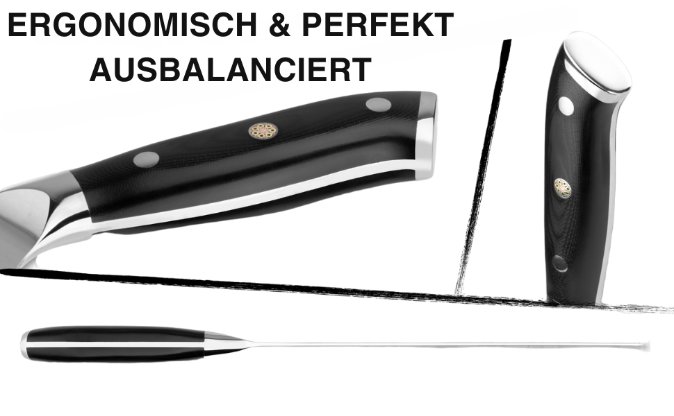 Японський кухонний ніж Damastmesser Profi 20 см, 67 шарів дамаської сталі, ергономічна рукоятка G-10, подарункова упаковка