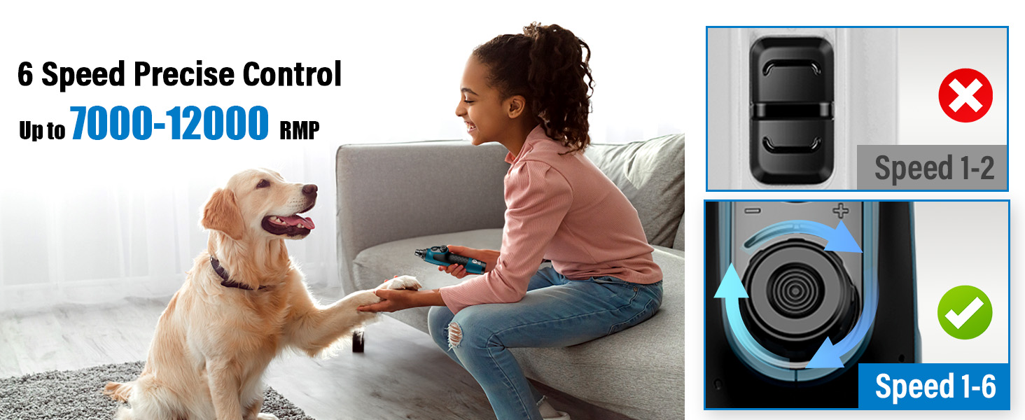 Шліфувальник кігтів для собак Casfuy Smarter Krallenschleifer – 6 режимів, LED-підсвітка, тихий, акумуляторний, для собак та котів