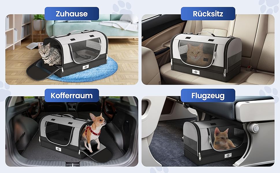 Транспортна сумка Smart-Planet® для котів та собак до 8 кг, 50x30x30 см, знімний піддон, зручний ремінь для перенесення