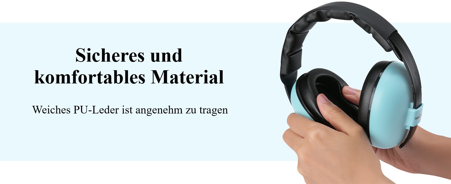 Навушники для захисту від шуму ProCase Baby - для малюків до 36 місяців. М'які навушники-затички для сну, подорожей, блакитні