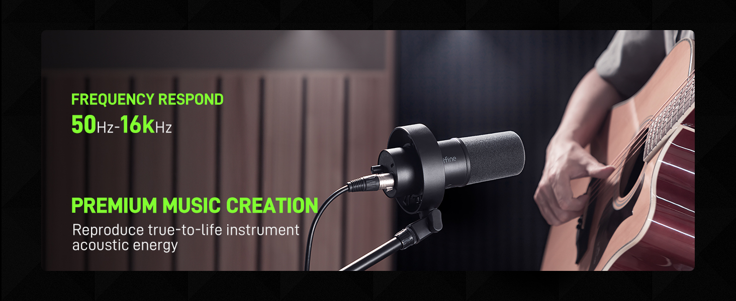 Mikrofon FIFINE K688: XLR/USB, Динамічний, Студійний, для Подкастів, Стримінгу, Ігор, Звукозапису