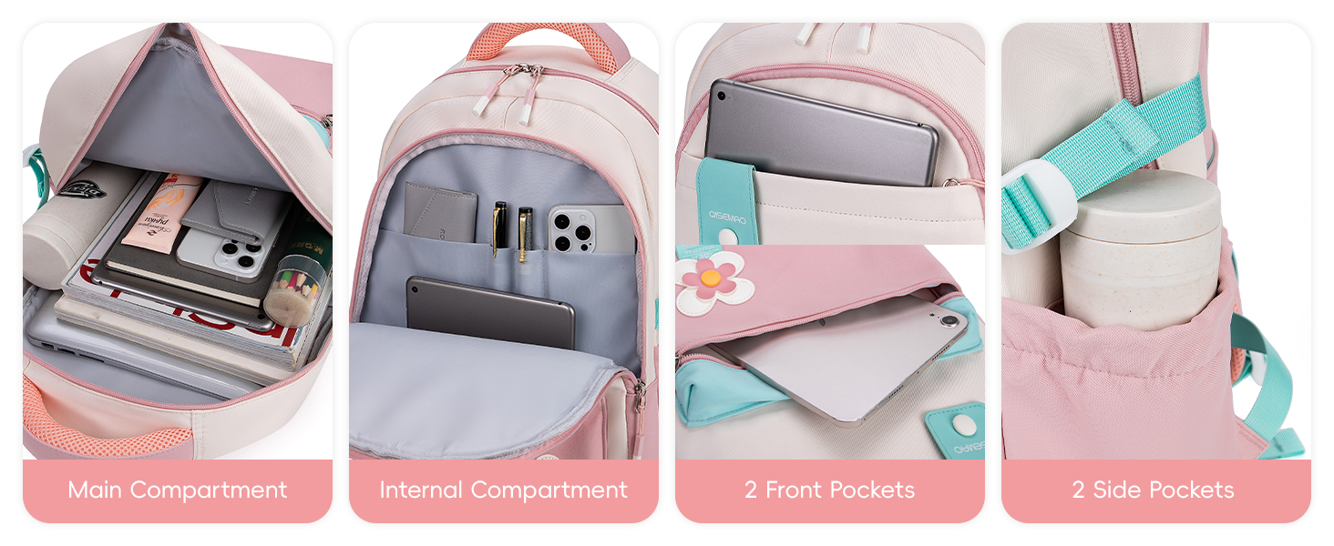 Шкільний рюкзак для дівчаток-підлітків 2025, для школи/гімназії, водонепроникний, для ноутбука 15.6