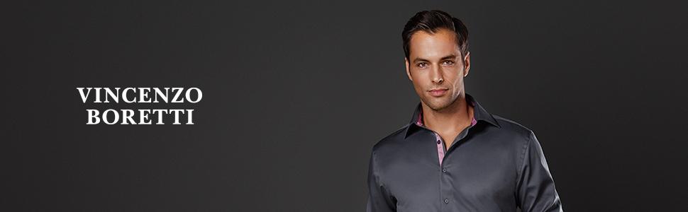 Краватка чоловіча Vincenzo Boretti, шовк, смугаста, коричнева, 8 см, для костюма та сорочки, діловий стиль, весілля