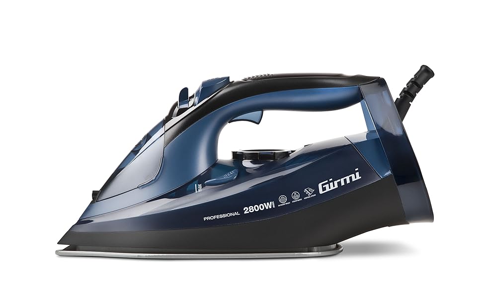 Праска Girmi ST6204 з парою, 2800W, 380мл резервуар, підошва INOX, самоочищення, термостат, вертикальне прасування