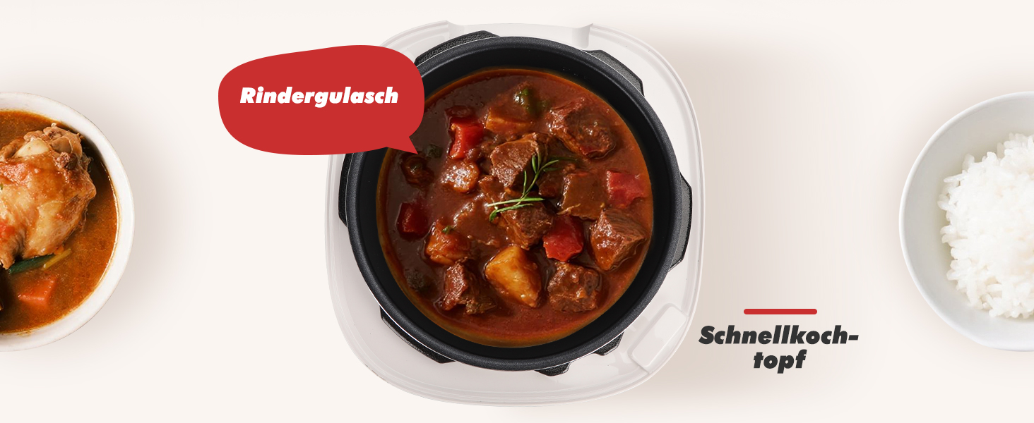 Мультиварка Aigostar Panda 5.5л, 7-в-1, 14 програм, LED-дисплей, 1000W, антипригарне покриття