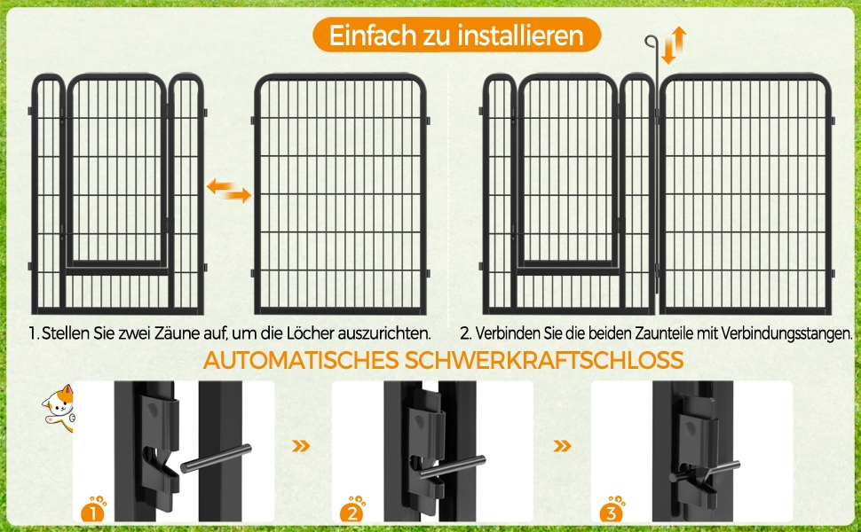 Забіг для цуценят Yaheetech 16-панельний, 60 см заввишки, для собак, кроликів, щурів, з 2 дверцятами, для дому та вулиці