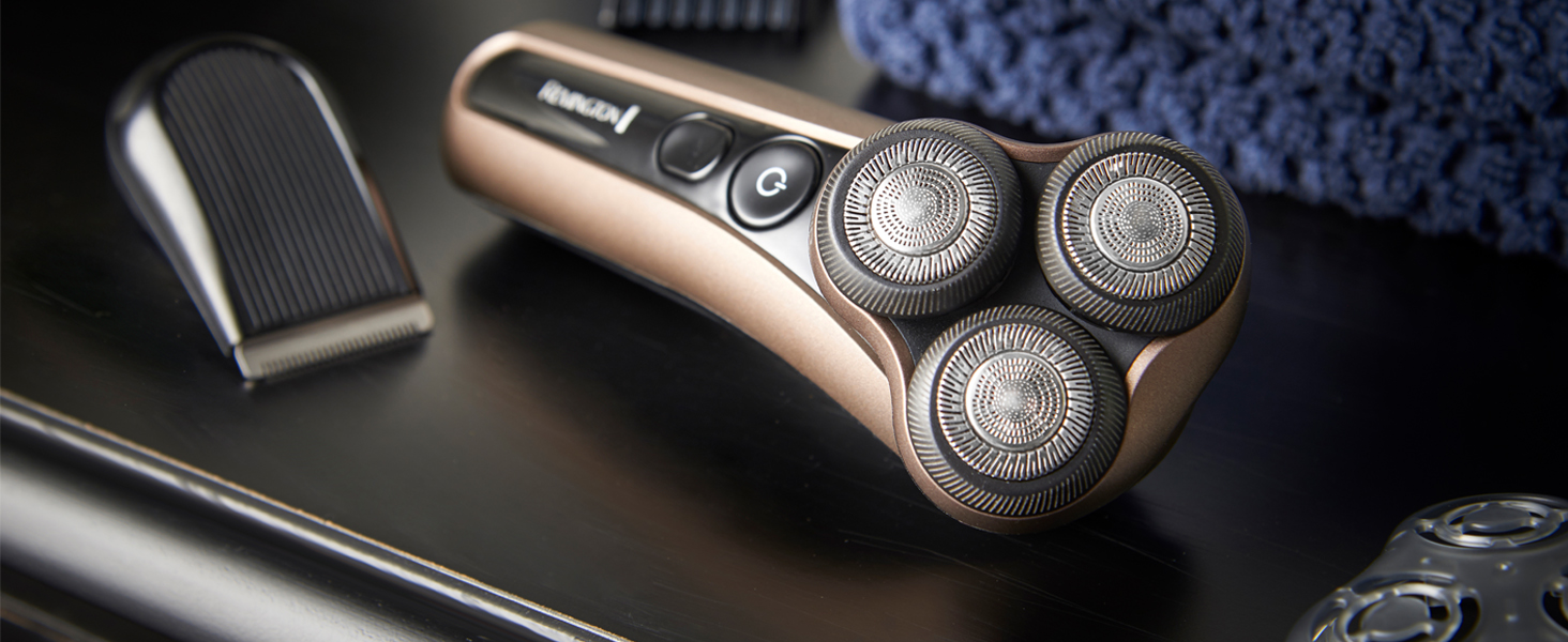 Електричний голчастий верстат Remington X5 (XR1755) з гібридною системою SynX: для чоловіків, гоління мокрою та сухою, з тримером, бронзовий