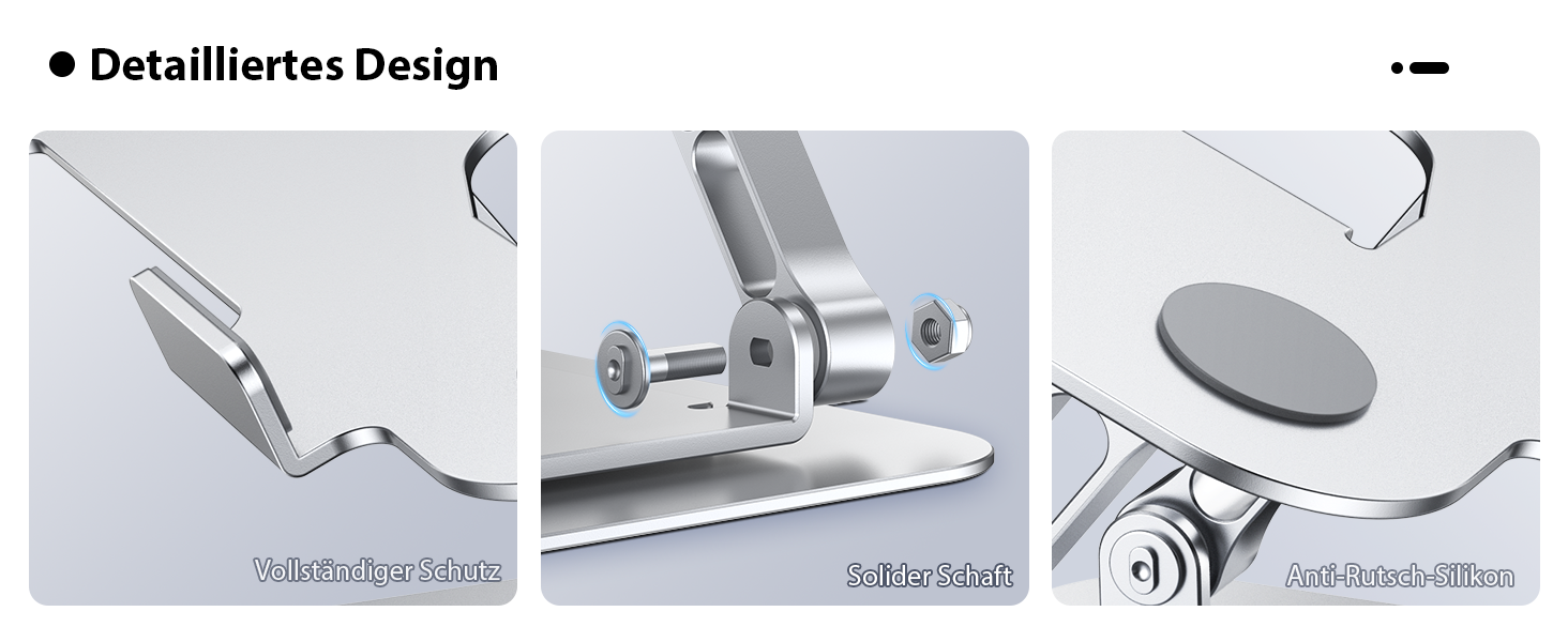 Підставка для ноутбука CreaDream, алюміній, 360° обертання, регульована, для 10-17