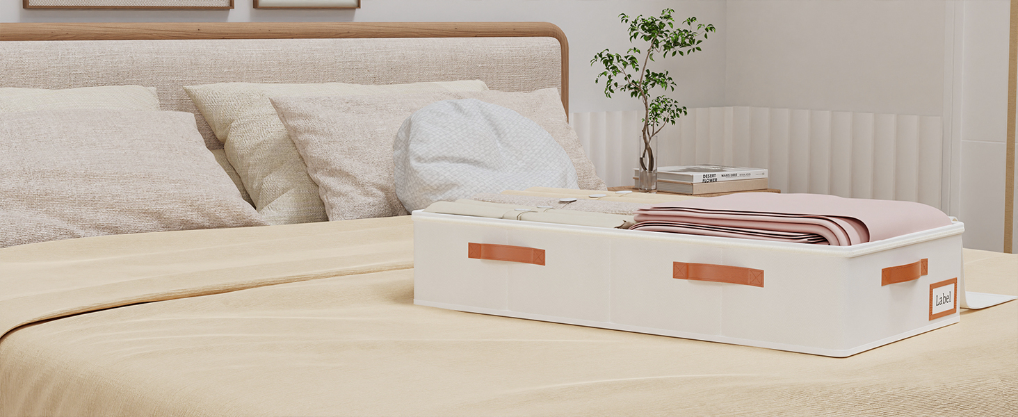 Комод-органайзер під ліжко Yawinhe, 2 шт., з прозорою кришкою та ручками, 80x40x15 см, для зберігання речей у спальні