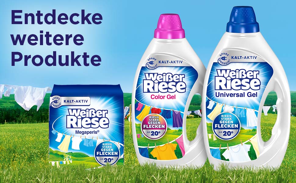 Набір: Гель для прання Weißer Riese Color (100 прань) та освіжувач для унітаза WC-Frisch Spa Momente Harmonie (50г)