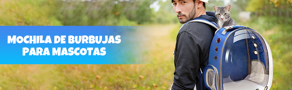 Рюкзак-переноска для кота MagiDeal Premium, велика прозора сумка для тварин, портативна, з вентиляцією, для котів та маленьких собак, водонепроникний, чорний