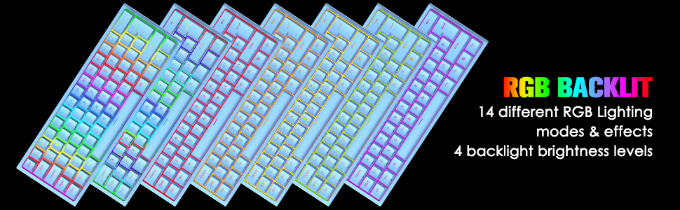 Ігрова комбінація клавіатури та миші MAGIC-REFINER: механічна клавіатура 62 клавіші, RGB-підсвічування, миша 12000 DPI, USB-C, для PC/Mac/Win