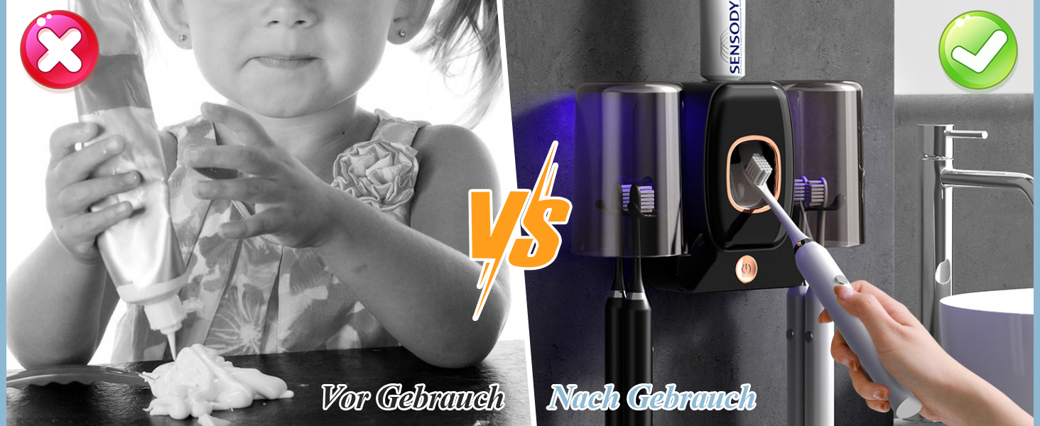 Інтелектуальний стерилізатор для зубних щіток з вентилятором, сушкою та підставкою на стіну (Чорний)