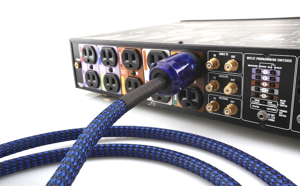 Hi-Fi мережевий кабель Tertullus High End C15 для аудіосистем, штекер Schuko — C15, 1м (P037)