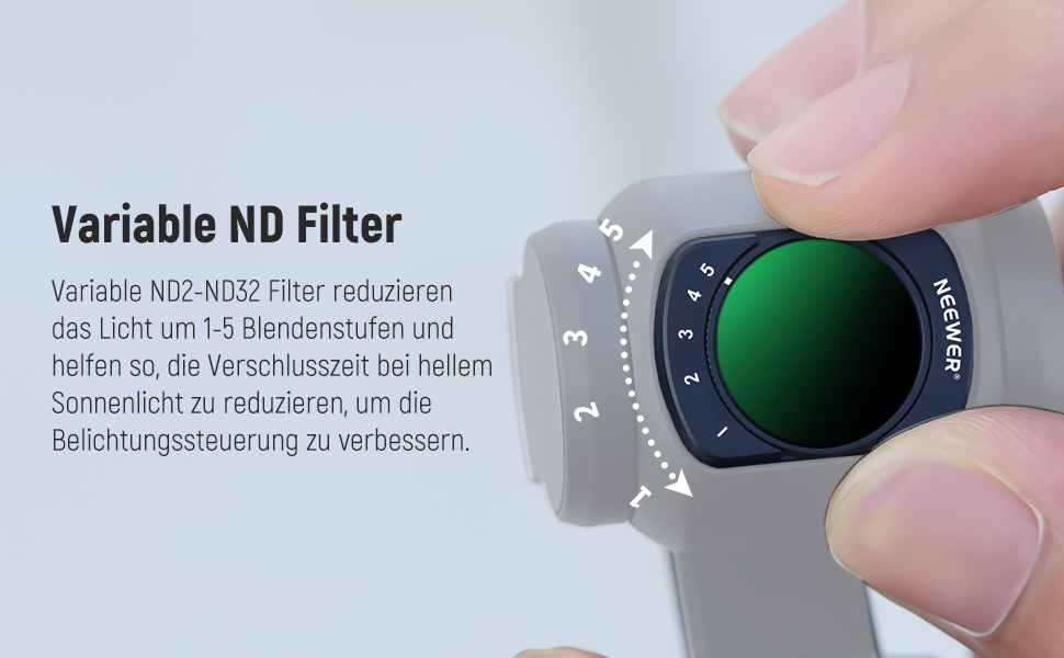 Набір фільтрів NEEWER для DJI Osmo Pocket 3: ND, CPL, Black Diffusion, UV. Захист від засвітлення та творчі ефекти. Сумісний з DJI Osmo Pocket 3.