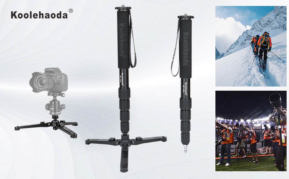 Монопод Koolehaoda K-09 з кульковою головкою для DSLR-камер, алюмінієвий, висота до 175 см, діаметр 32 мм