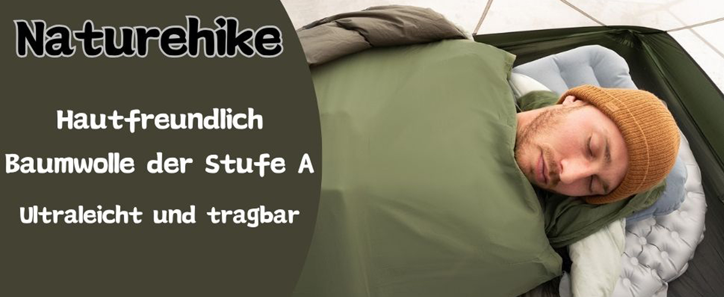Ультралегкий вкладиш для спальника Naturehike 130 г – туристичний та дорожній спальник для дорослих, повнорозмірний, зручний, легкий у догляді, для кемпінгу, готелів, хостелів