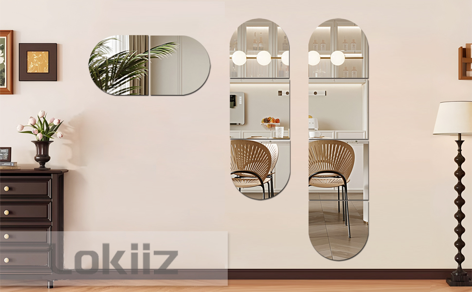 HD акриловий дзеркальний наліпка на стіну, самоклеючий, для макіяжу, фітнесу, дитячої кімнати, декор плитки (4)