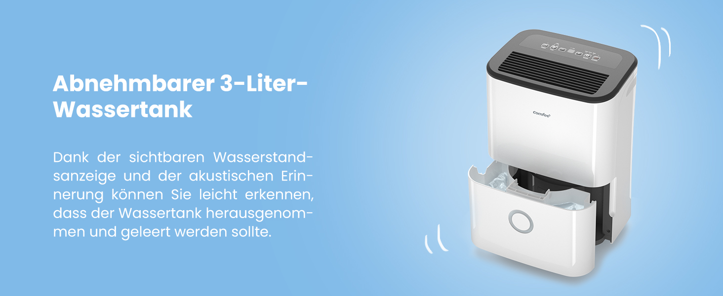 Зволожувач повітря COMFEE' MDDF-20DEN7: 20л/день, 40м², 3 режими, таймер, 3л бак