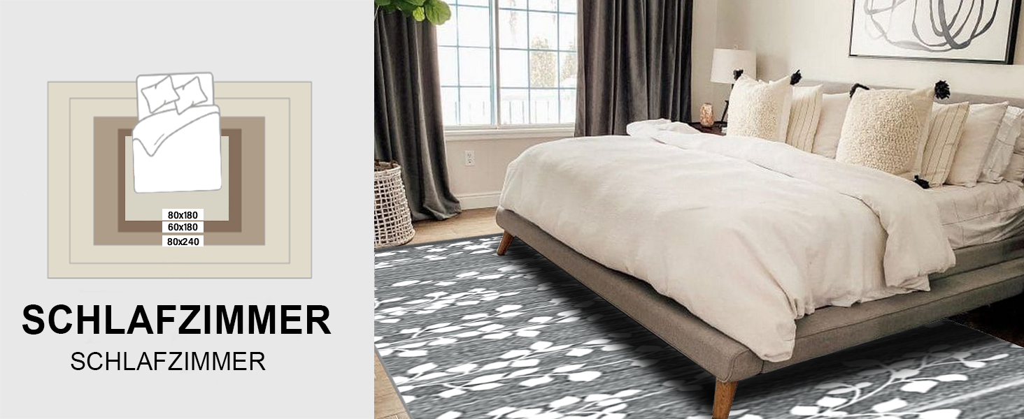 Килимок для підлоги, коридору, кухні - антиковзаючий, миючий, 60x90 см, сірий/блакитний