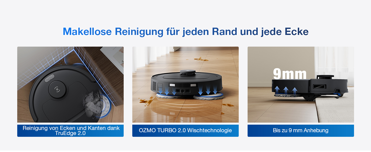 Робот-пилосос ECOVACS DEEBOT T30S PRO з функцією миття, 11000 Па, технологія ZeroTangle, миття гарячою водою 70°C, TruEdge™ для миття країв, акумулятор 6400 мАг, уникнення перешкод за допомогою AI (T30C OMNI Gen2 S)