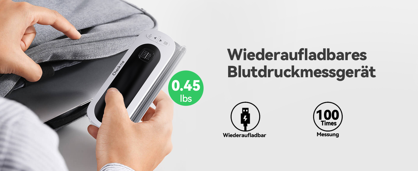Тонометр на плечі CheckMe BP2A Nexus з великим дисплеєм, середнє значення за 3 вимірювання, бездротова манжета (22-42 см), додаток для iOS/Android, легке читання та професійна точність