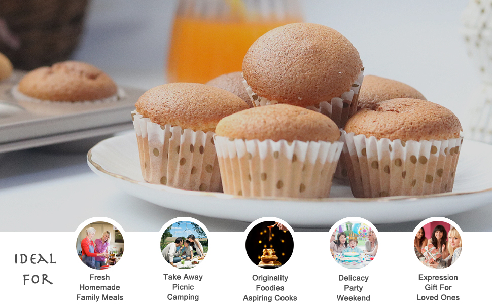 Форма для міні-мафінів CHEFMADE на 12 отворів, антипригарна, для випікання капкейків, шампань-золото