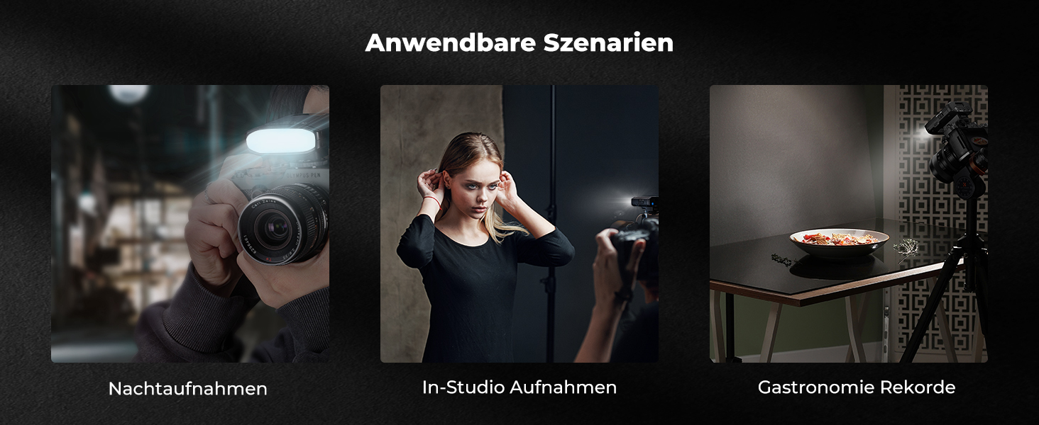 K&F CONCEPT GN12 Mini Flash - Світловий спалах для камери, 2000mAh, 8 режимів, сумісний з Nikon, Canon, Fuji, Panasonic