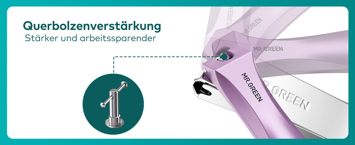 Професійний набір для манікюру MR.GREEN: кусачки для нігтів з пилкою, для жінок, чоловіків, дітей та літніх людей, фіолетовий колір, подарункова упаковка