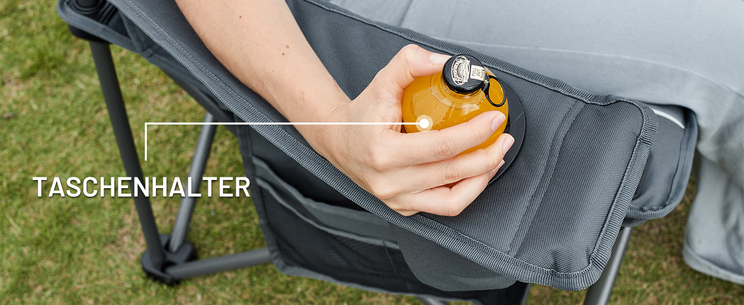 Кампінговий стілець розкладний Timber Ridge 2 шт, 200 кг, сірий, з ізольованою сумкою-холодильником, 63 см ширина сидіння - зручний для кемпінгу, риболовлі, саду