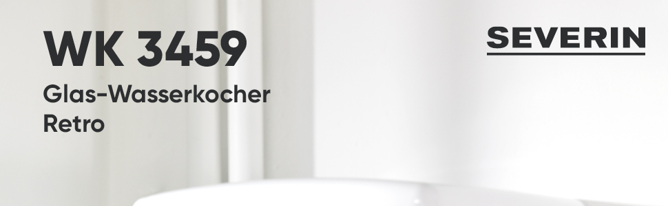 SEVERIN WK 3459: Ретро чайник зі скла та нержавіючої сталі, 1.7л, електричний